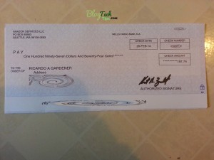 My first Amazon Associates Cheque for U.S. $197.74 - BlogTechTips