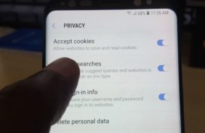 clear cookies samsung s9
