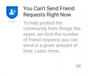 You can't send friend request right now Facebook Issue Fix - BlogTechTips