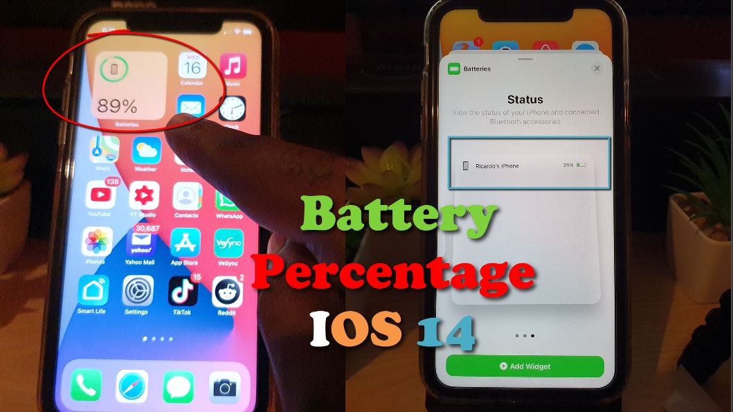 apple battery percentage ios 16